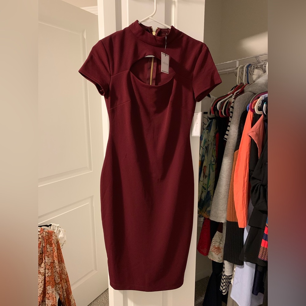 Maroon work dress